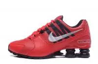 alabama nike air shox pu running chaussures red